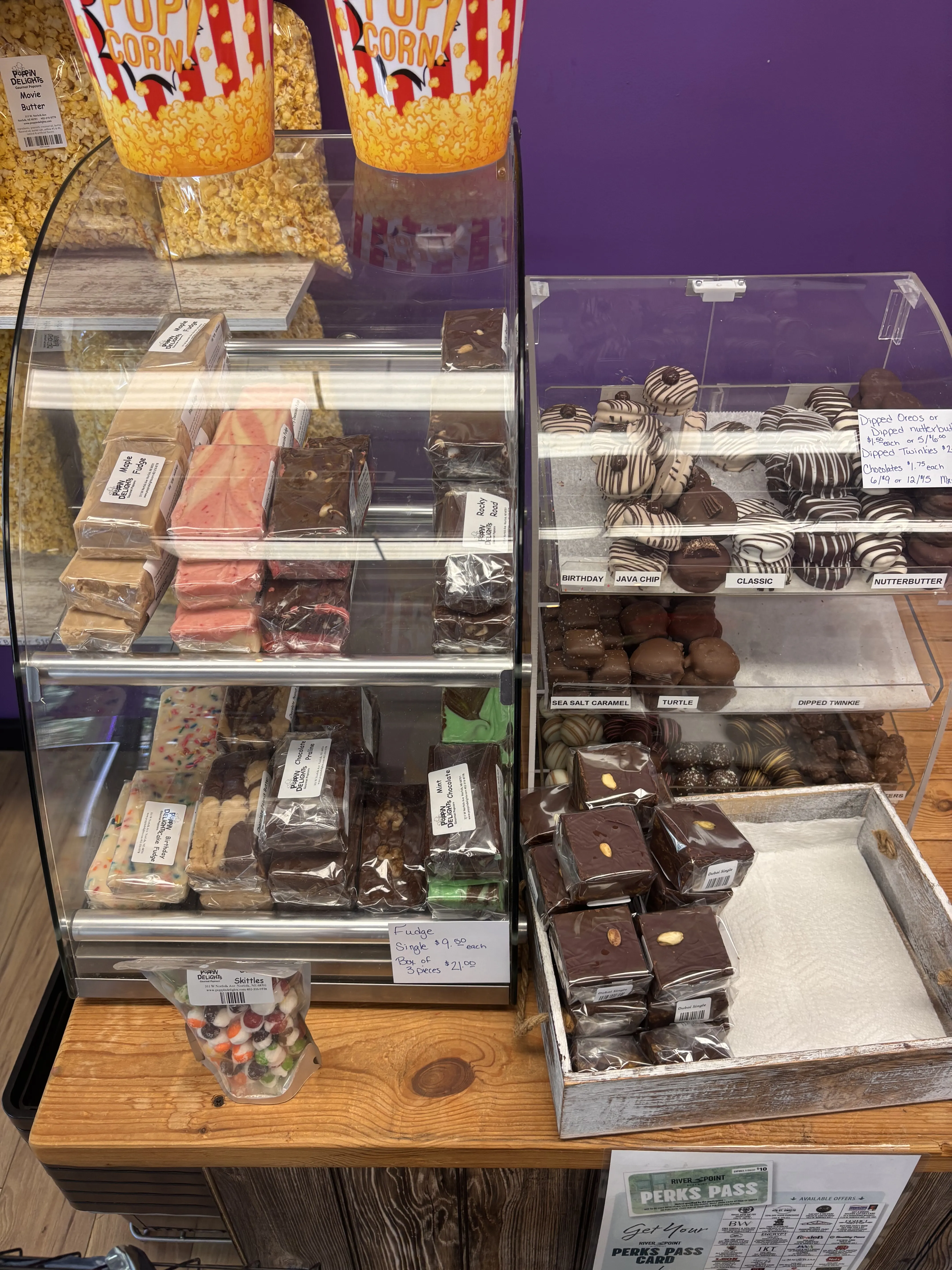 Assorted homemade fudge from Poppin' Delights